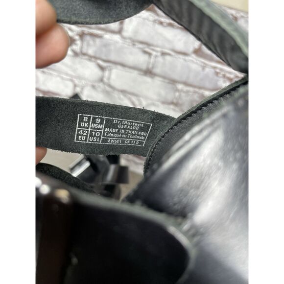 Dr. Martens Geraldo Black Leather Strap Gladiator Wedge Sandals Men’s 9M US/42EU main image 6